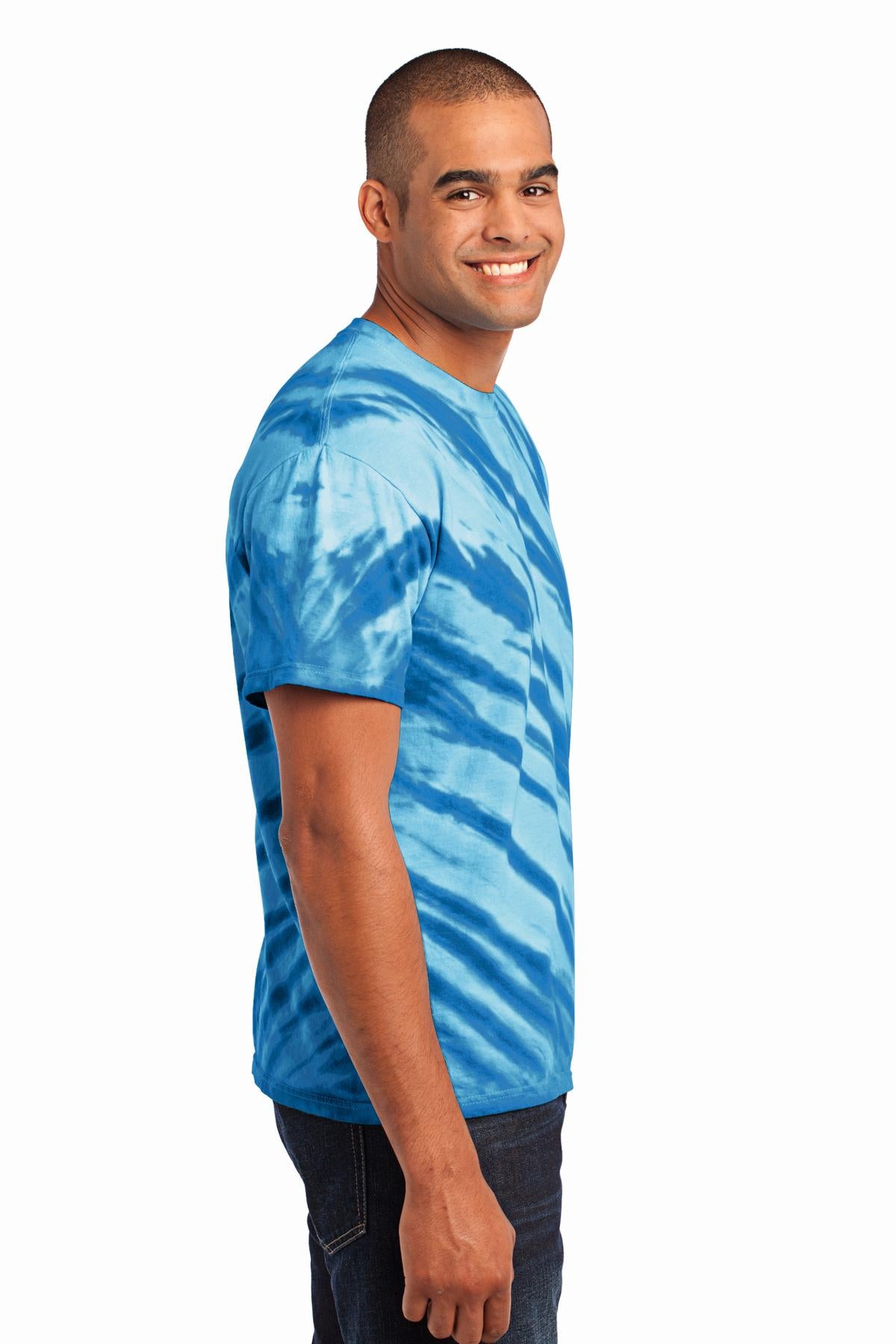 Royal Port & Company - Tiger Stripe Tie-Dye Tee. PC148
