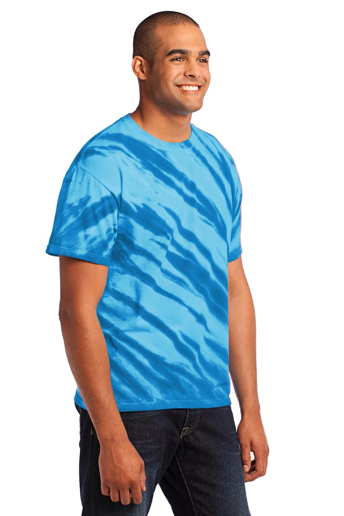 Royal Port & Company - Tiger Stripe Tie-Dye Tee. PC148