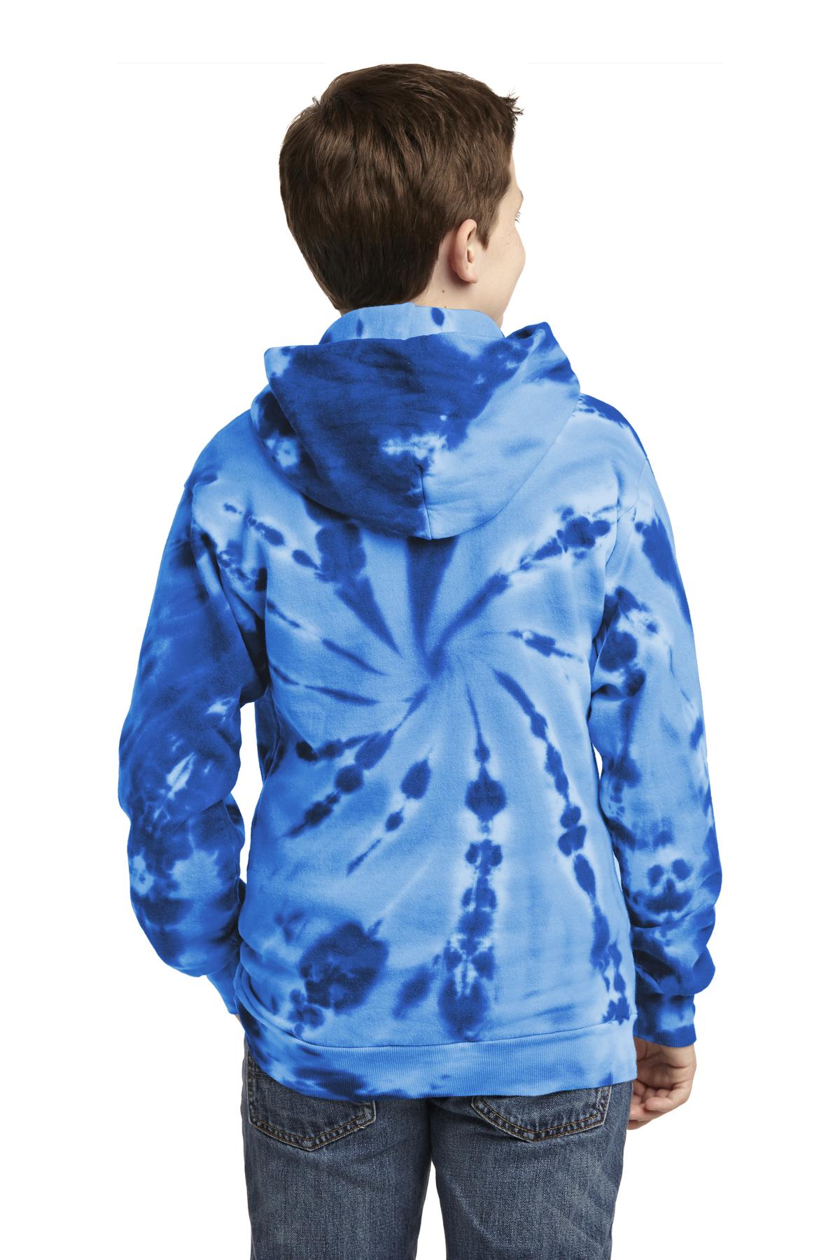 Royal Port & Company Youth Tie-Dye Pullover Hooded Sweatshirt. PC146Y