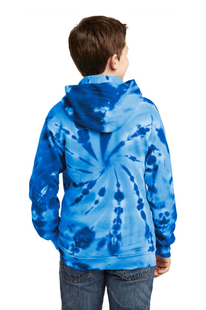 Royal Port & Company Youth Tie-Dye Pullover Hooded Sweatshirt. PC146Y