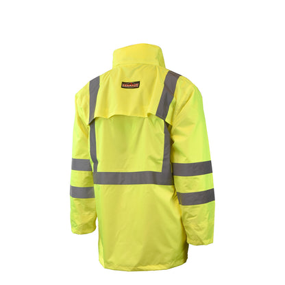 RW10-3S1Y Lightweight Rain Jacket - Hi-Vis Green - Size 2X