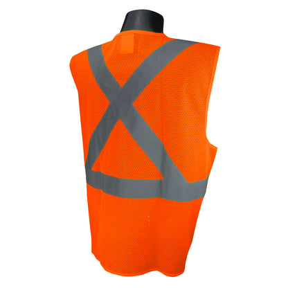 SV4X Economy Mesh X-Back Type R Class 2 Breakaway Safety Vest - Green - Size 2X