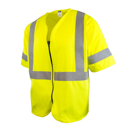 SV99-M3ZGSFR Solid DH Cat 1 Class 3 FR Vest - Green - XL