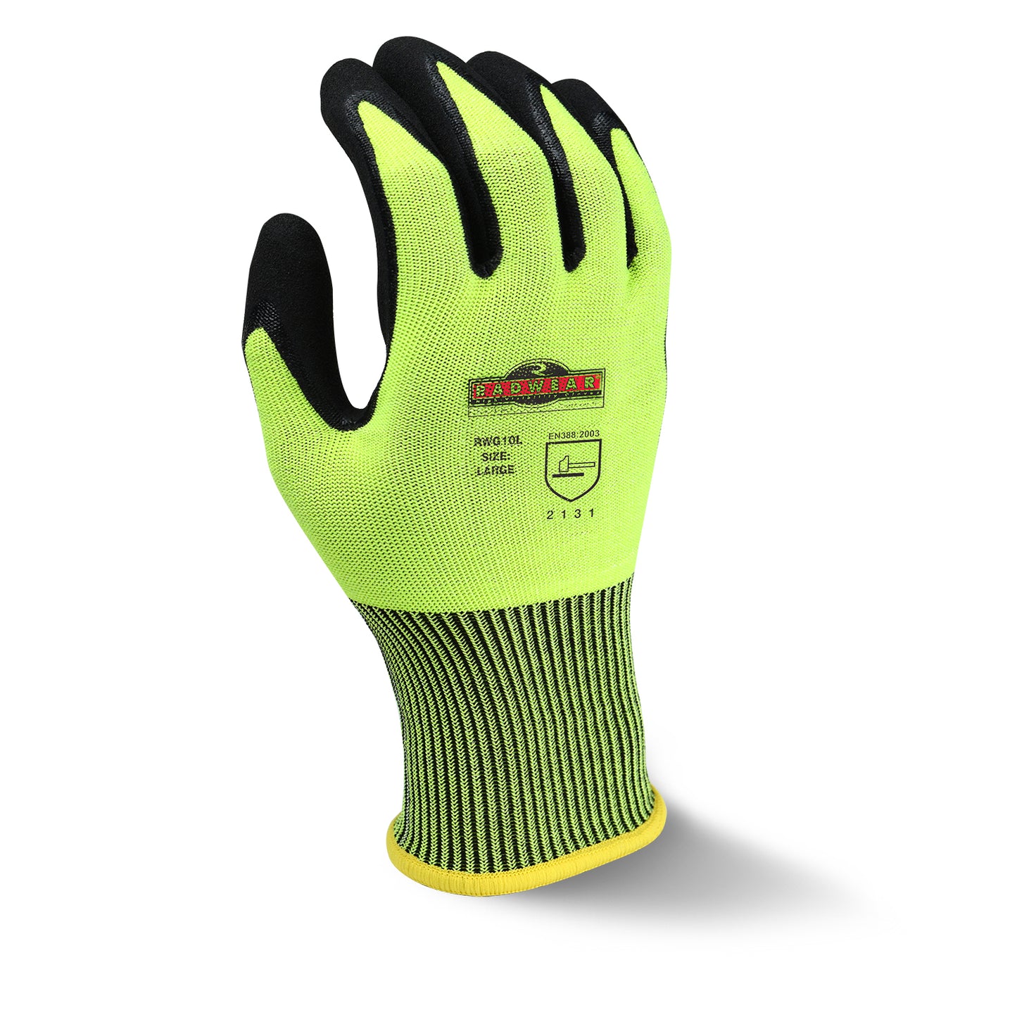 RWG10 Radwear® Silver Series™ High Visibility Knit Dip Glove - Size L