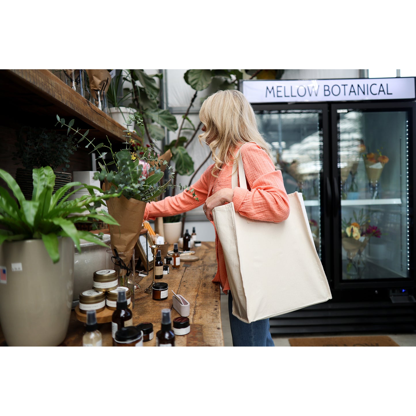 Natural AWARE™ Recycled Cotton Market Tote Bag