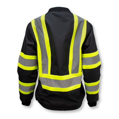 SJ910B-1ZGW Women’s Class 1 Hi-Vis Bomber Jacket - Black - Size 2X