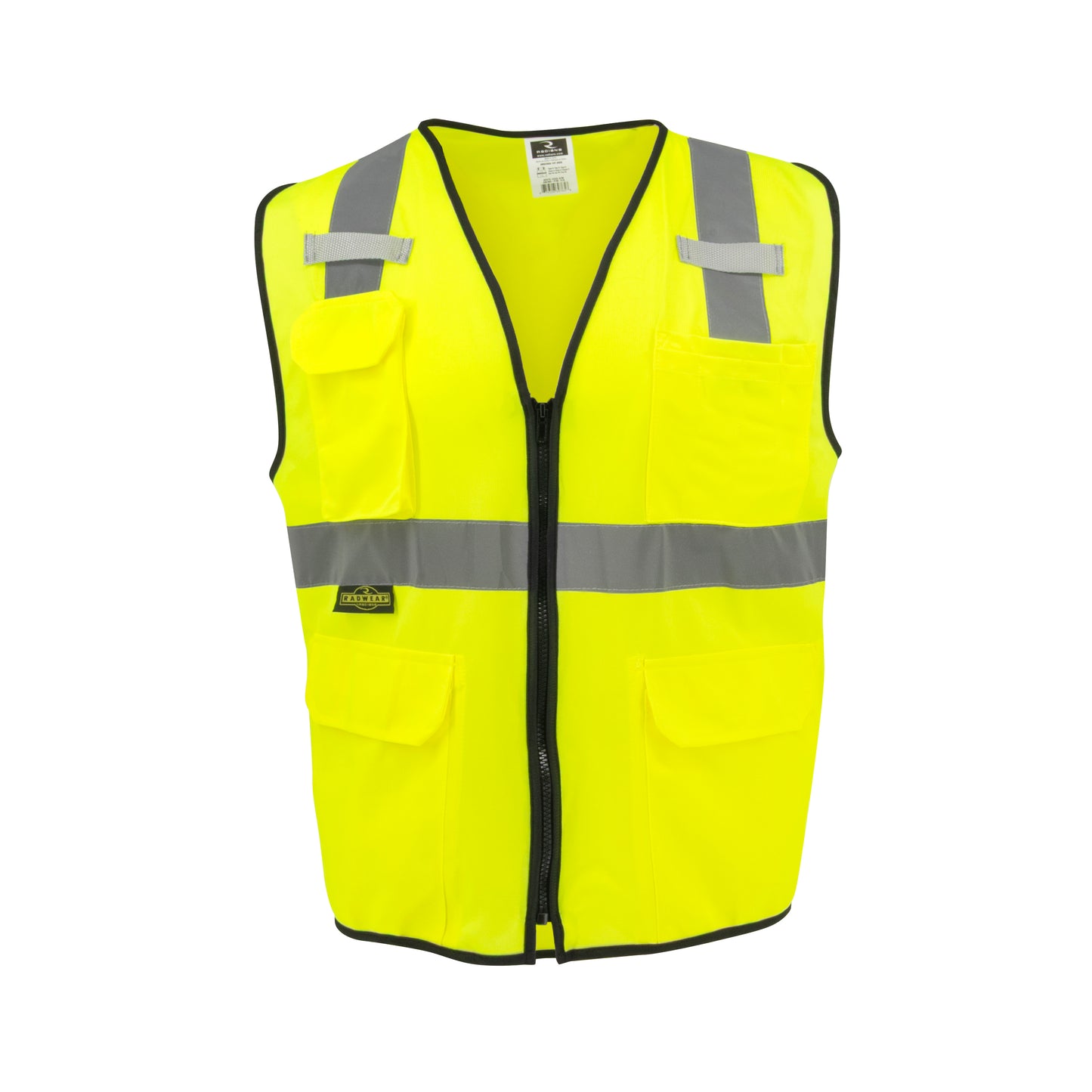 SV7E Economy Type R Class 2 Solid Surveyor Safety Vest - Green - Size 2X-3X