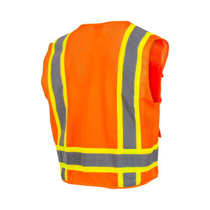 SV6 Two Tone Surveyor Type R Class 2 Mesh Safety Vest - Green - Size 2X