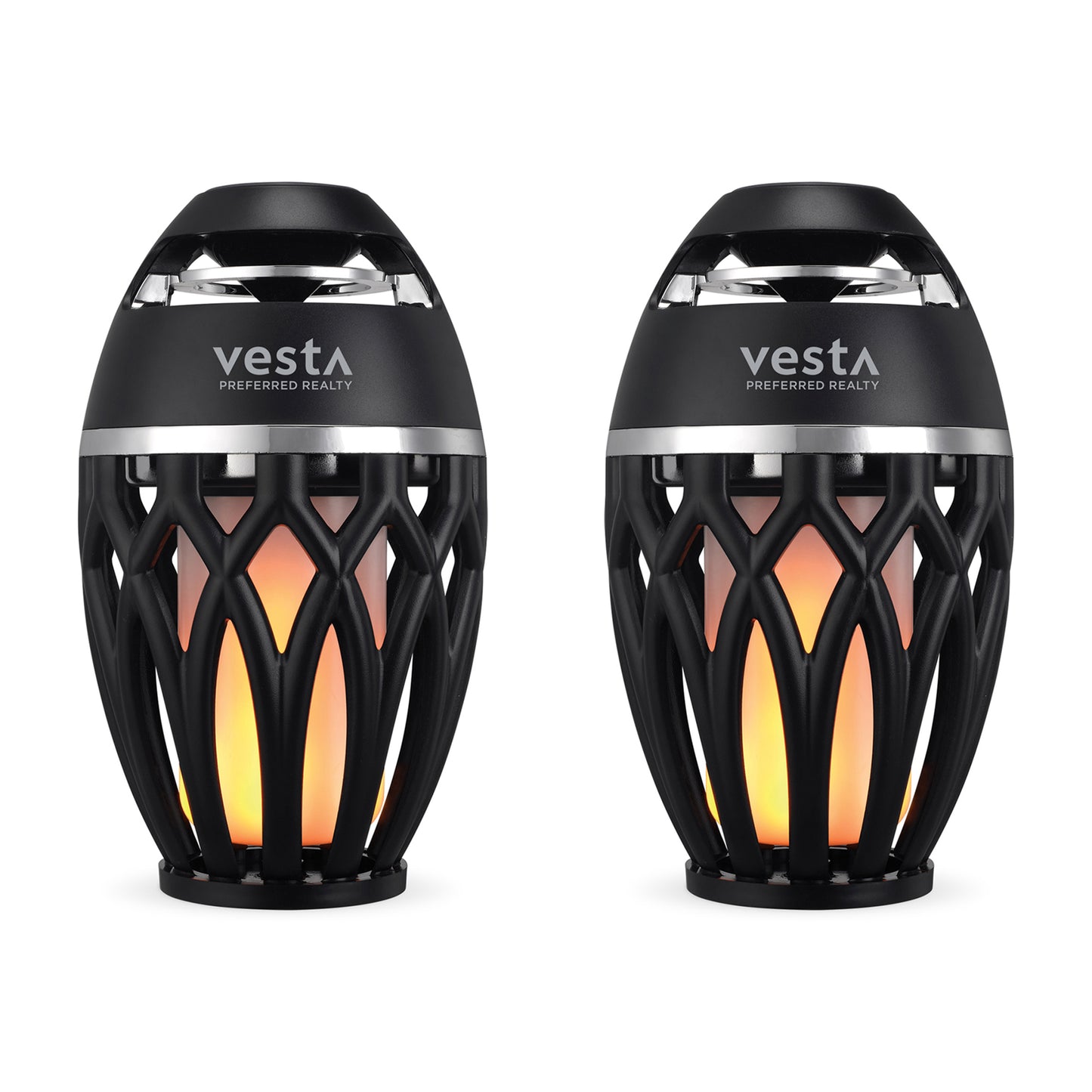 Black iLive™ Tiki & Bluetooth Speakers with LED Flame