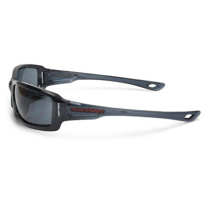 M6A Premium Safety Eyewear - Crystal Brown Frame - Silver Mirror Lens