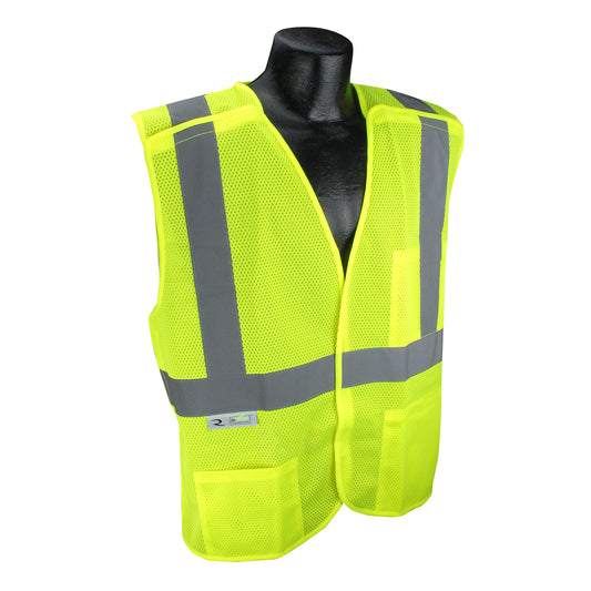 SV4X Economy Mesh X-Back Type R Class 2 Breakaway Safety Vest - Green - Size XL