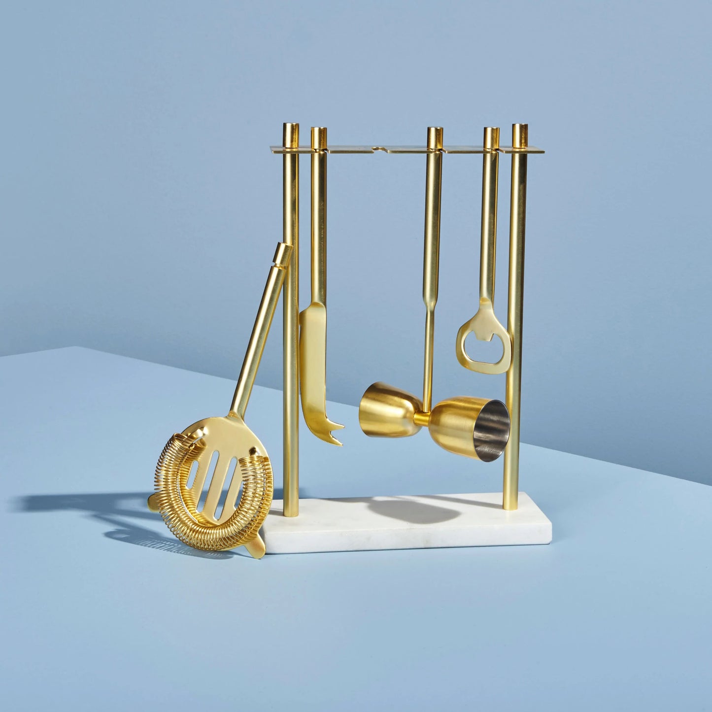 Marble/Matte Gold Be Home® Luxe Hanging Bar Tool Set