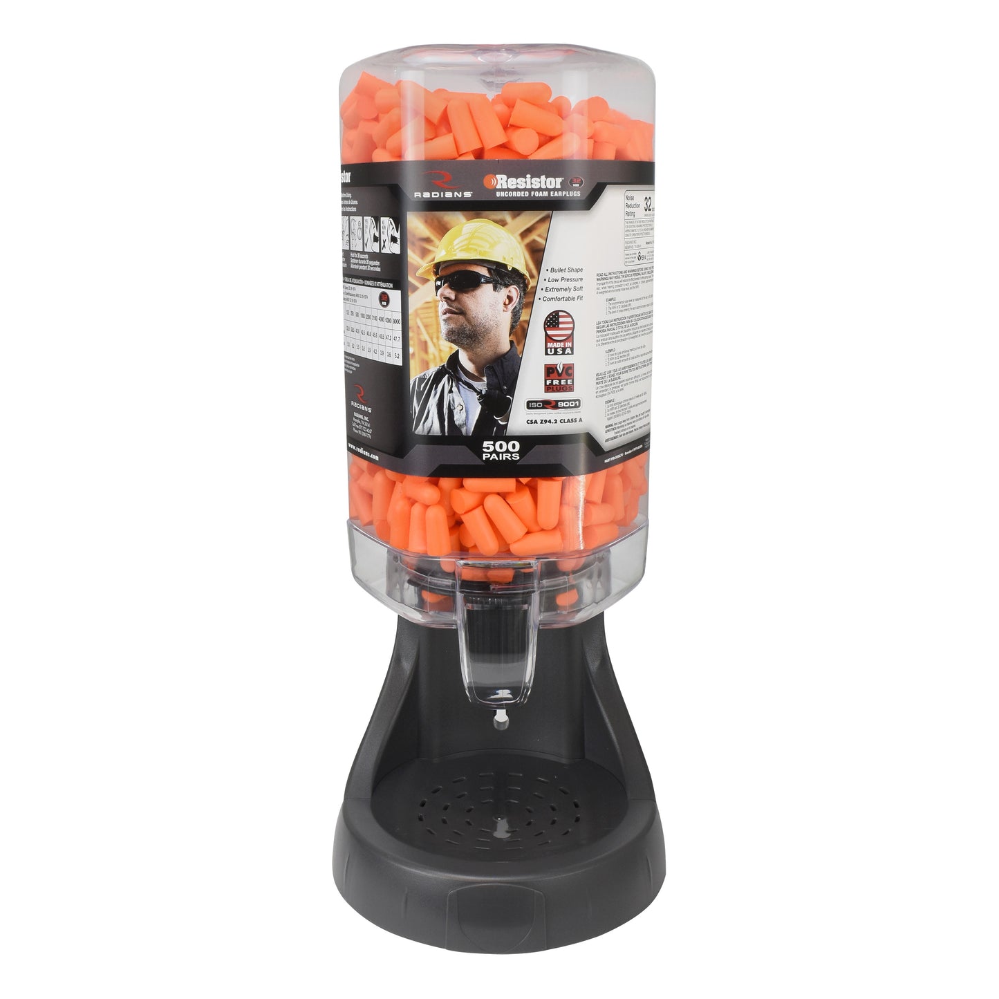 Refillable Dispenser with Resistor® 32 FP70 Plugs - 500 Pair