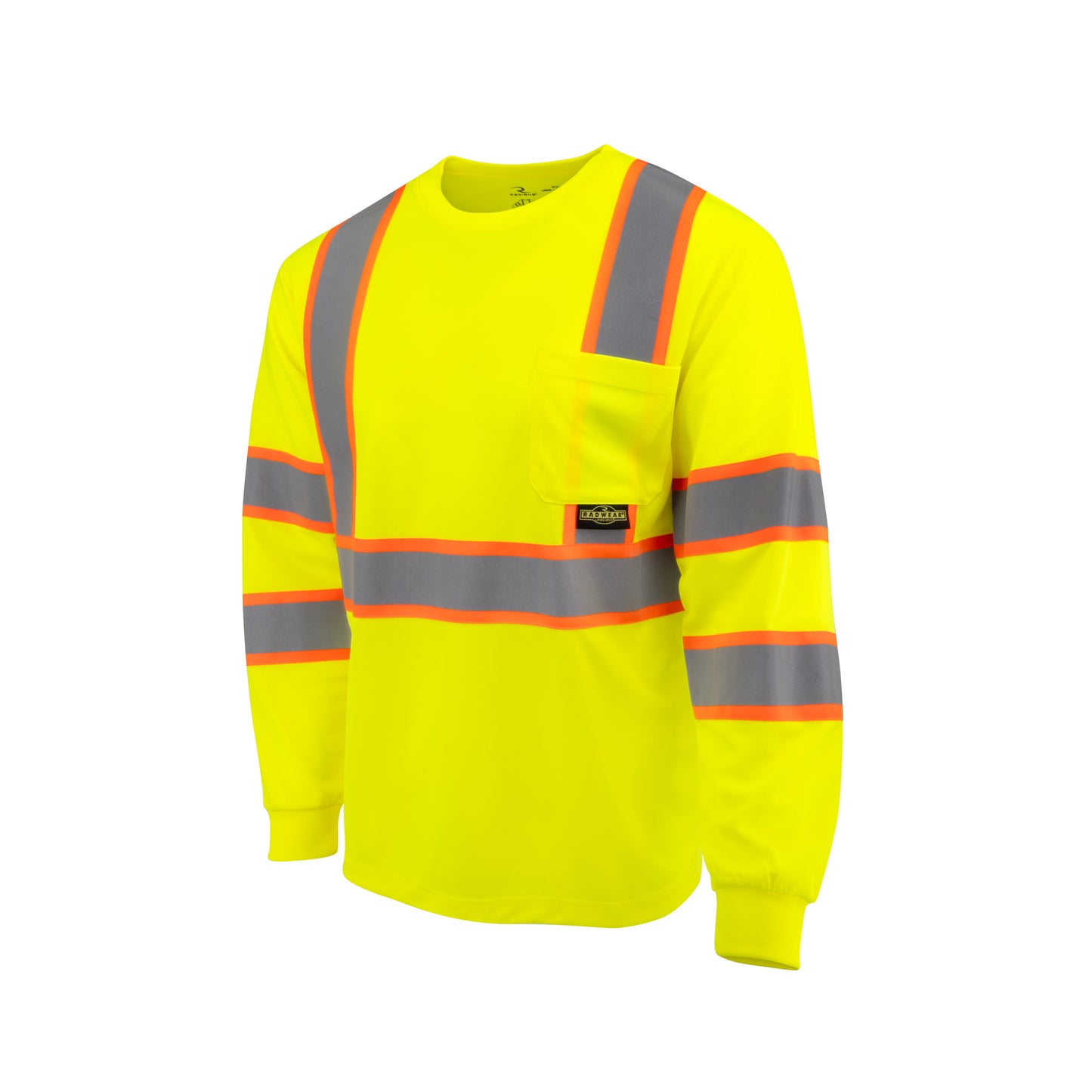 ST41-3 Class 3 Mesh Long Sleeve T-Shirt with Contrast Trim - Green - Size 2X