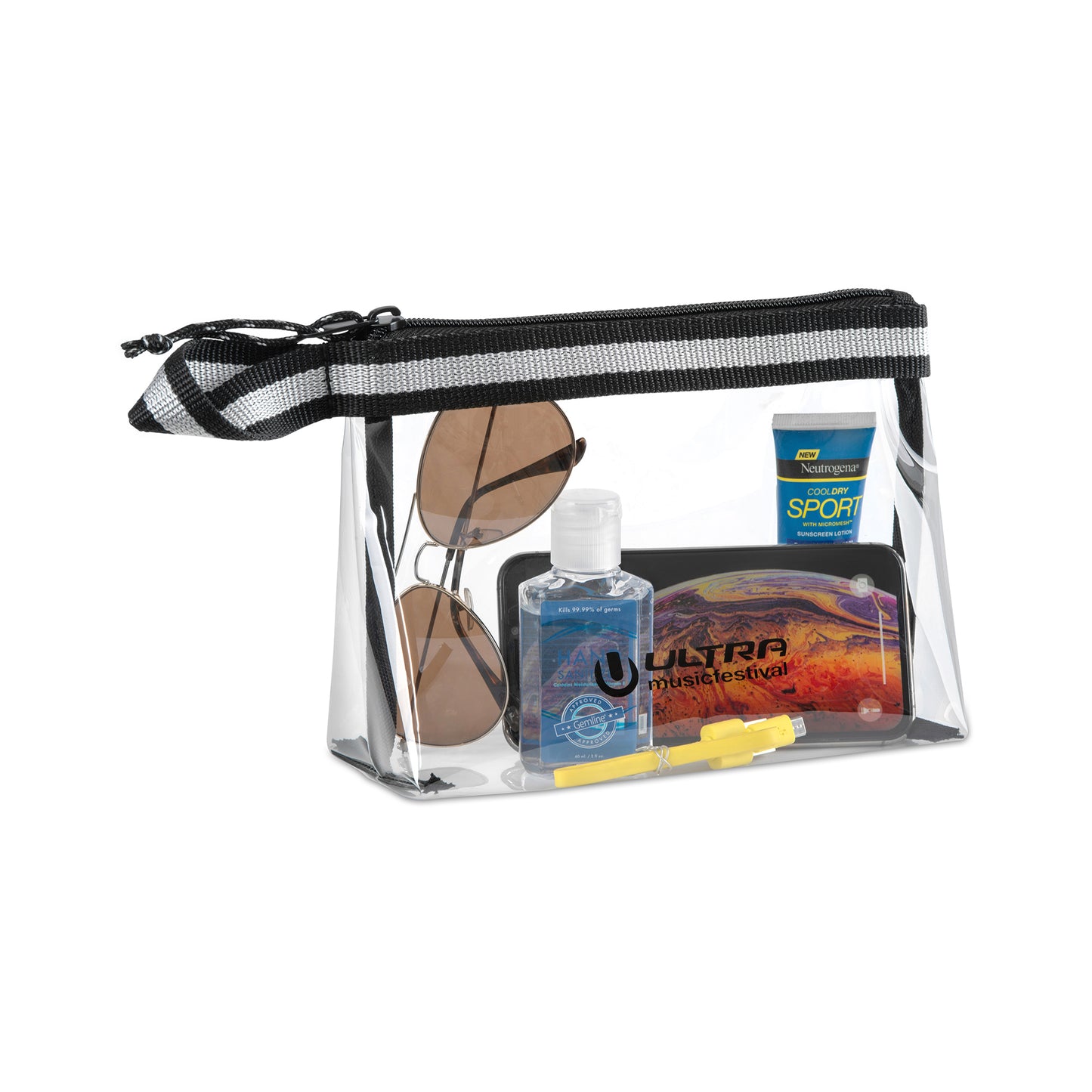 Clear Sigma Clear Zippered Pouch
