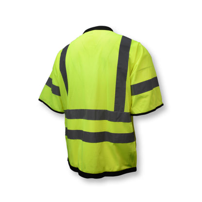 SV59Z-3 Type R Class 3 Heavy Duty Mesh Surveyor Safety Vest with Zipper - Green - Size 2X