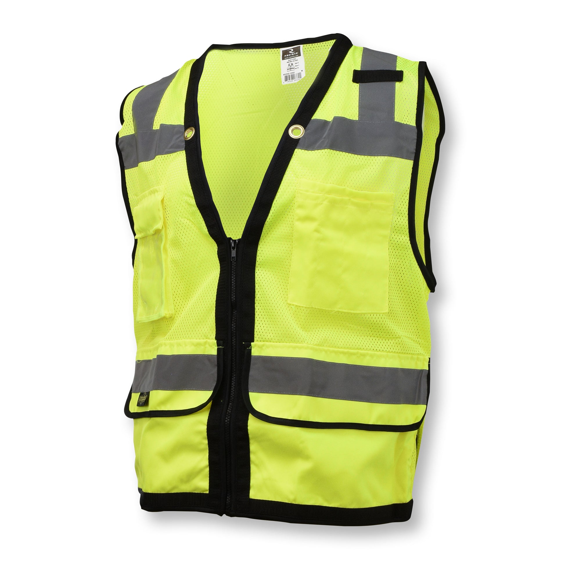 SV59Z Type R Class 2 Heavy Duty Mesh/Solid Surveyor Safety Vest - Green - Size XL