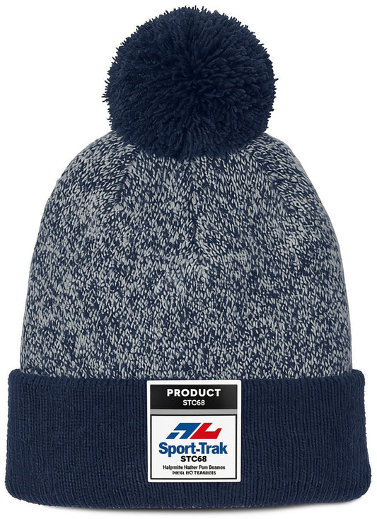 Sport-Tek Halftime Heather Pom Beanie STC68