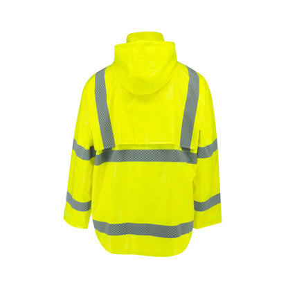RW08J Class 3 Self-Extinguishing Rain Jacket - Lime - Size  2X