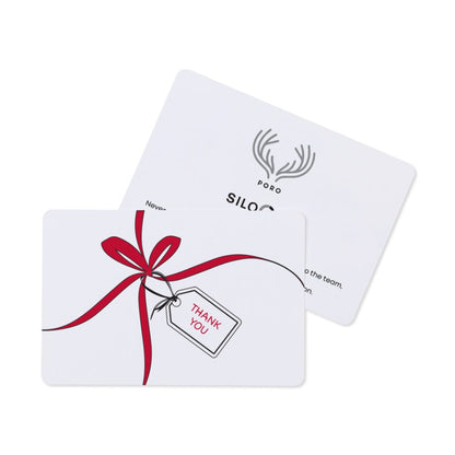 White Tied with Thanks & Cheer Greeting Card