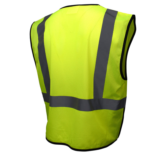 SV3B Black Bottom Economy Mesh Safety Vest - Green/Black Bottom - Size 2X