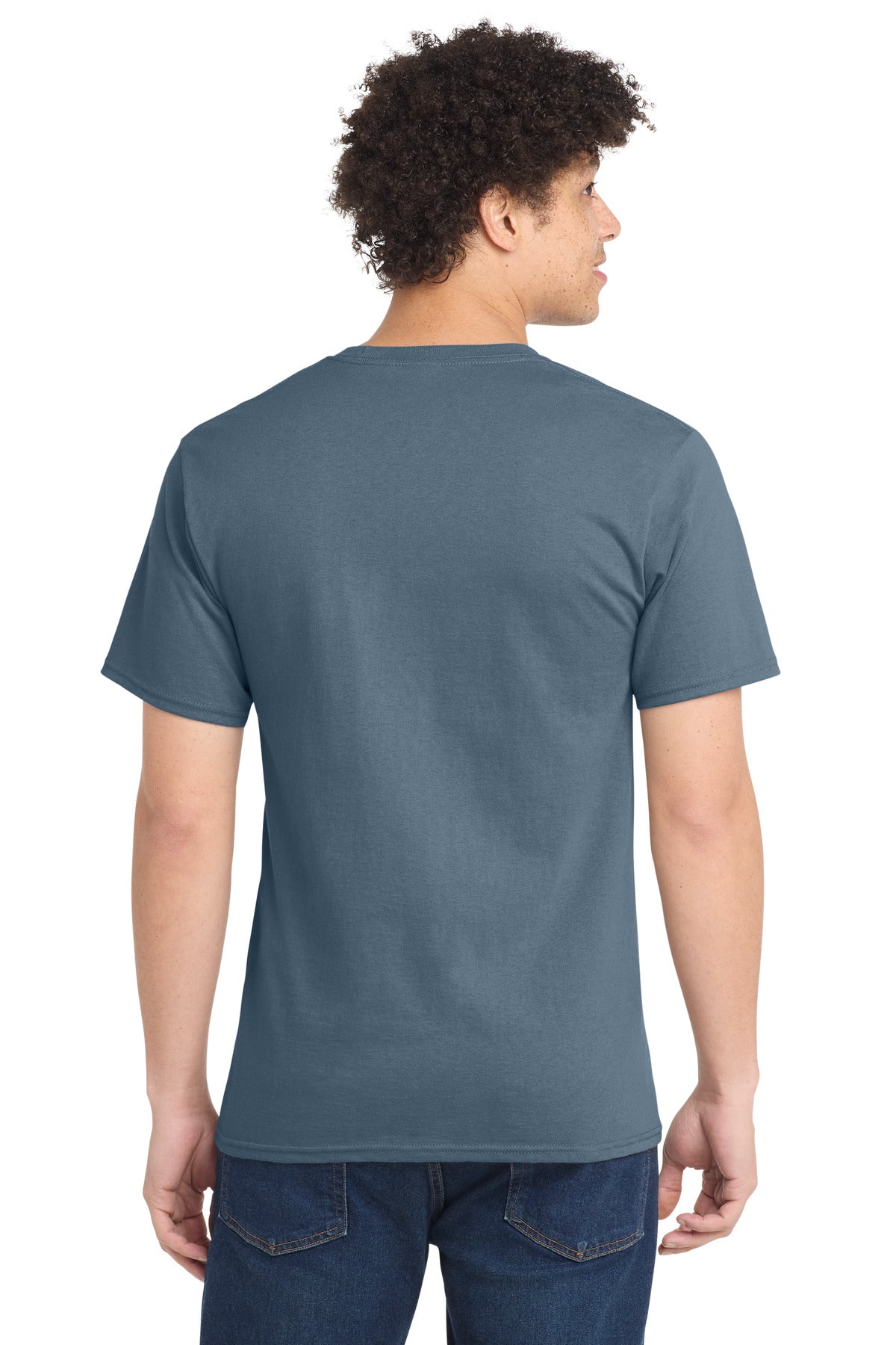 Stonewshd Blue Port & Company Tall Essential Tee. PC61T