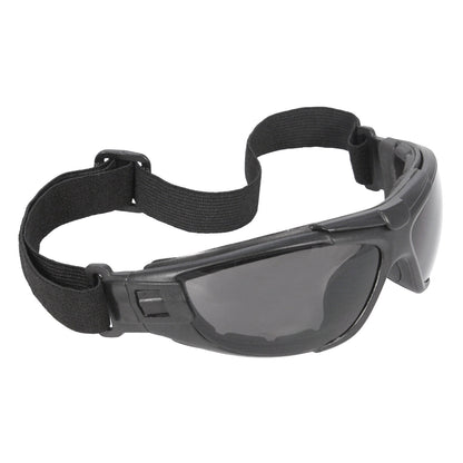 Cuatro™ 4-in-1 Foam Lined Eyewear - Black Frame - Clear Anti-Fog Lens