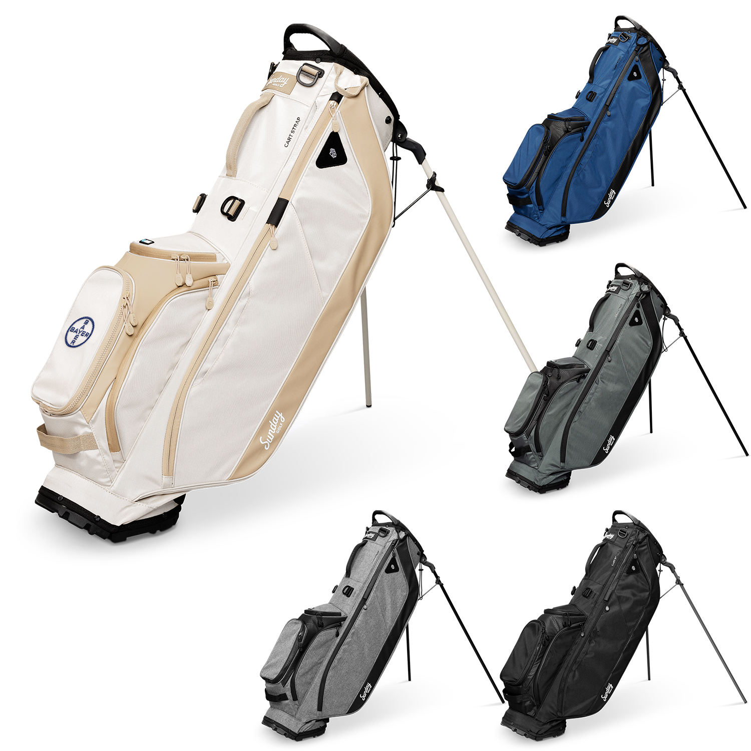 Heather Grey Sunday Golf Carry Stand Golf Bag