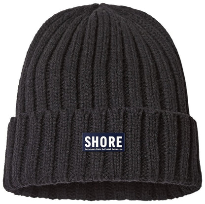 Sustainable Cable Knit Cuffed Beanie - SHORE