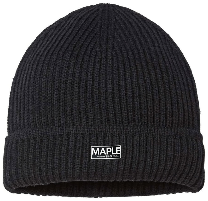 Sustainable Finish Edge Cuffed Beanie - MAPLE