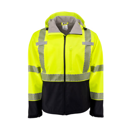 SJ322B Type R Class 3 Softshell Ripstop Jacket - Hi-Vis Green - Size 2X