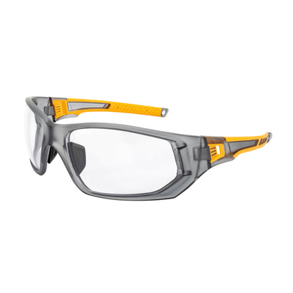 DPG112 Miter® Protective Eyewear - Gray/Yellow Frame, Clear Lens