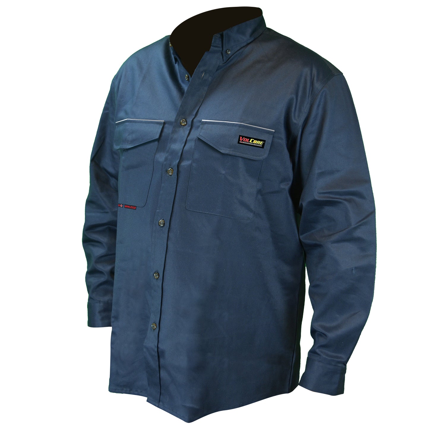FRS-001 VolCore® Long Sleeve Button Down FR Shirt - Navy - Size XL