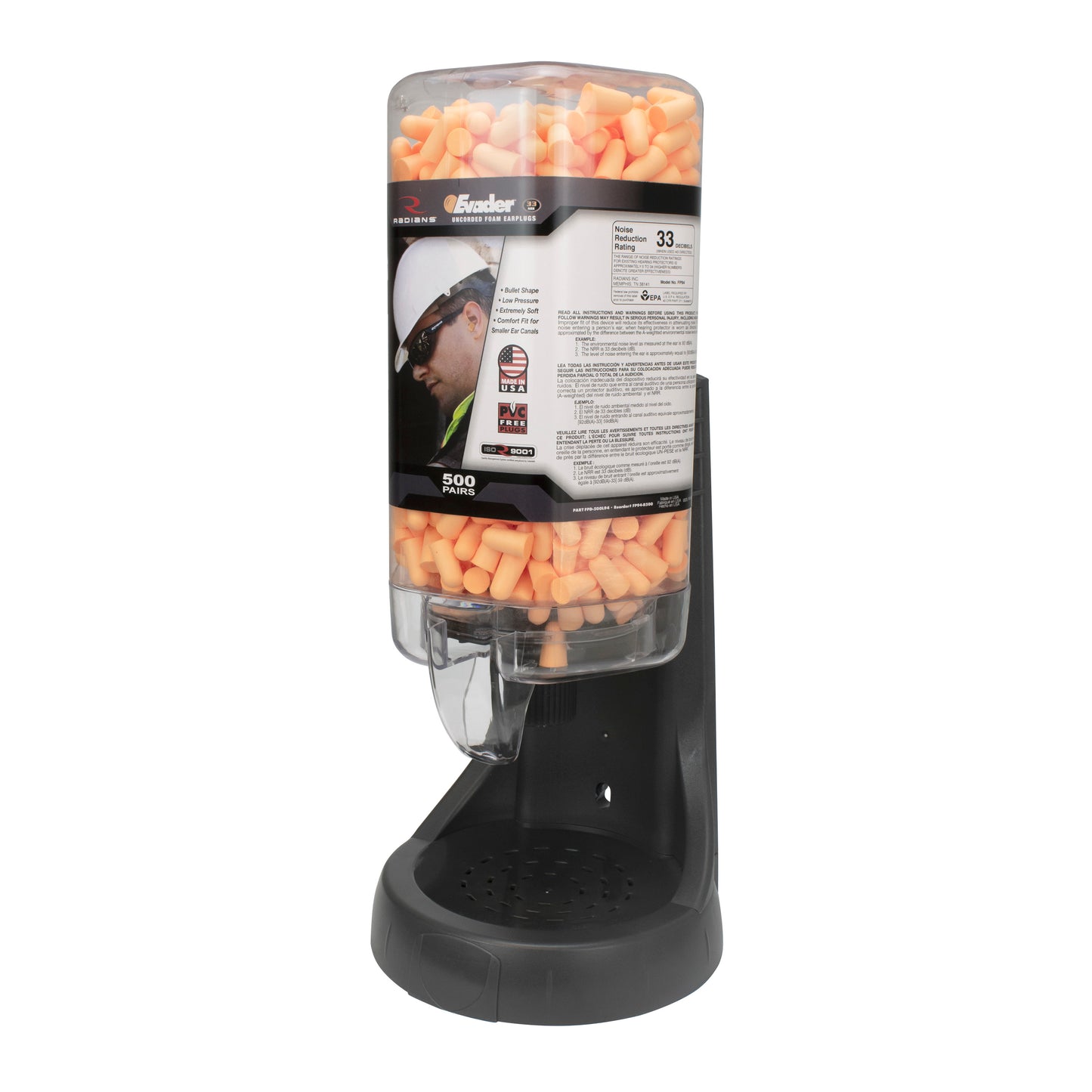 Refillable Dispenser with EVADER® FP94 Plugs - 500 Pair