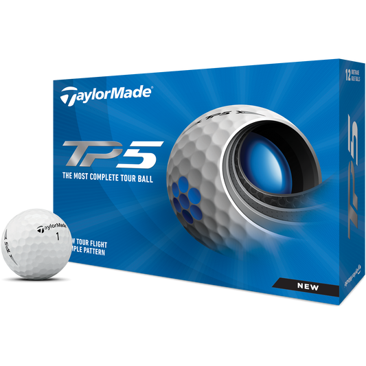 White Taylormade Tour Preferred 5 Golf Ball