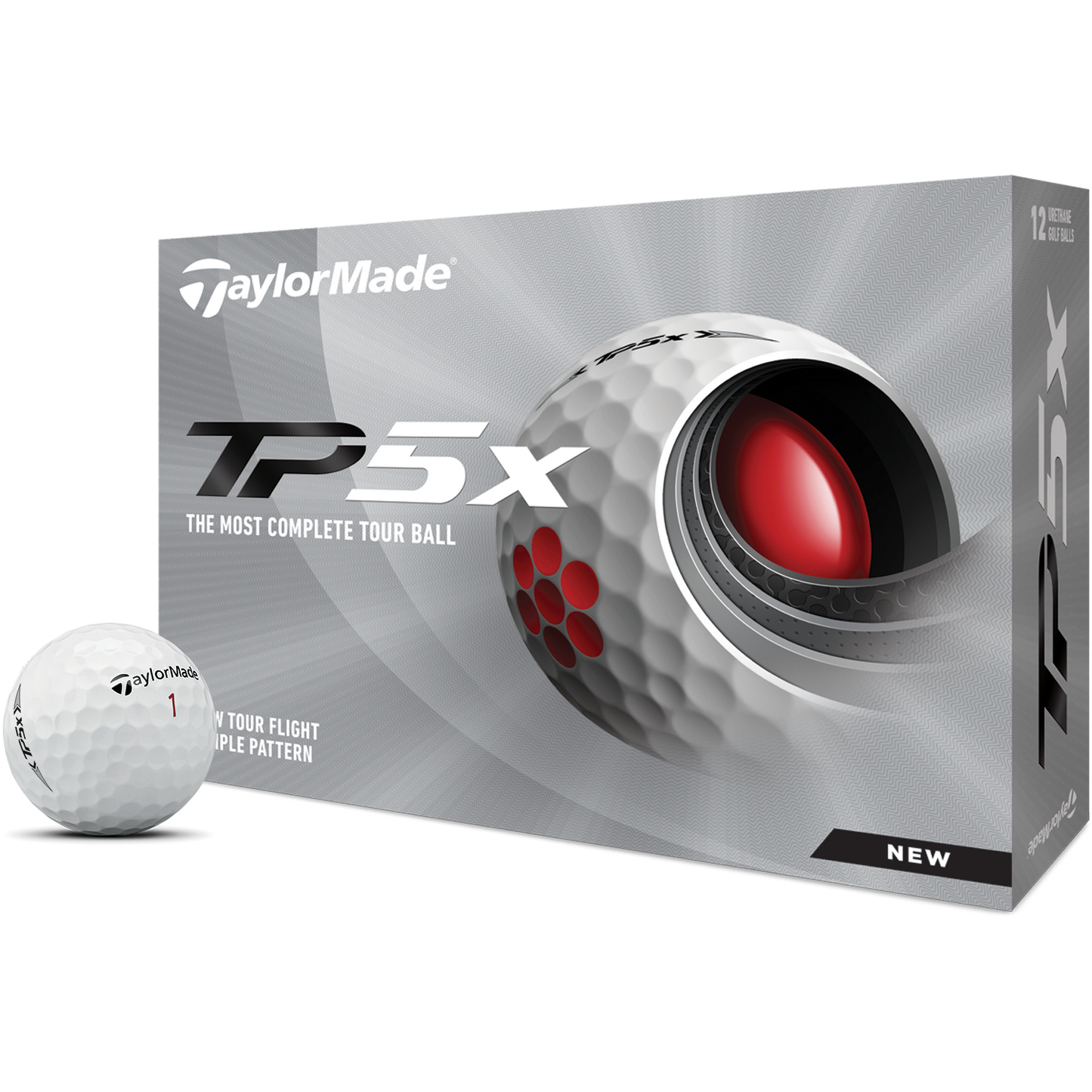 White Taylormade Tour Preferred 5 X Golf Ball