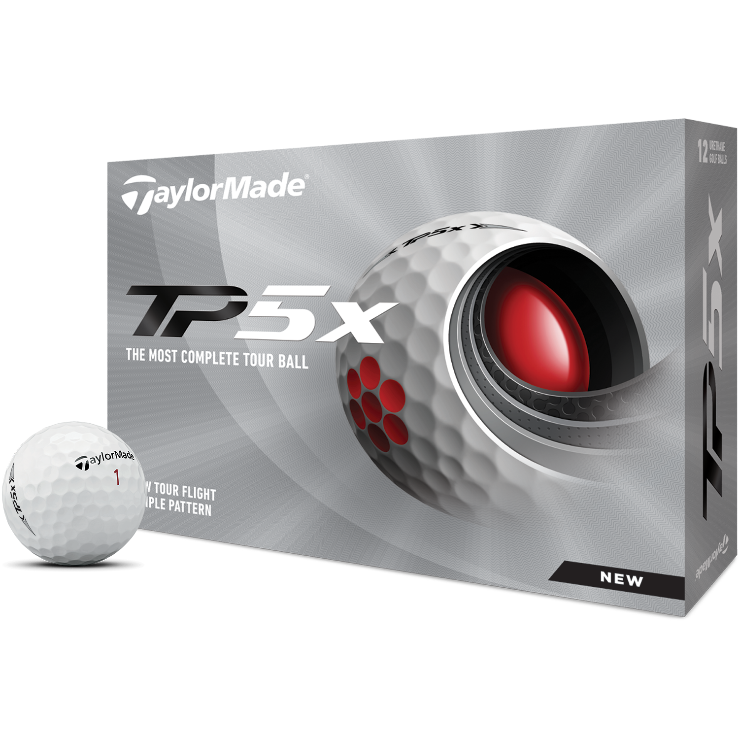 White Taylormade Tour Preferred 5 X Golf Ball