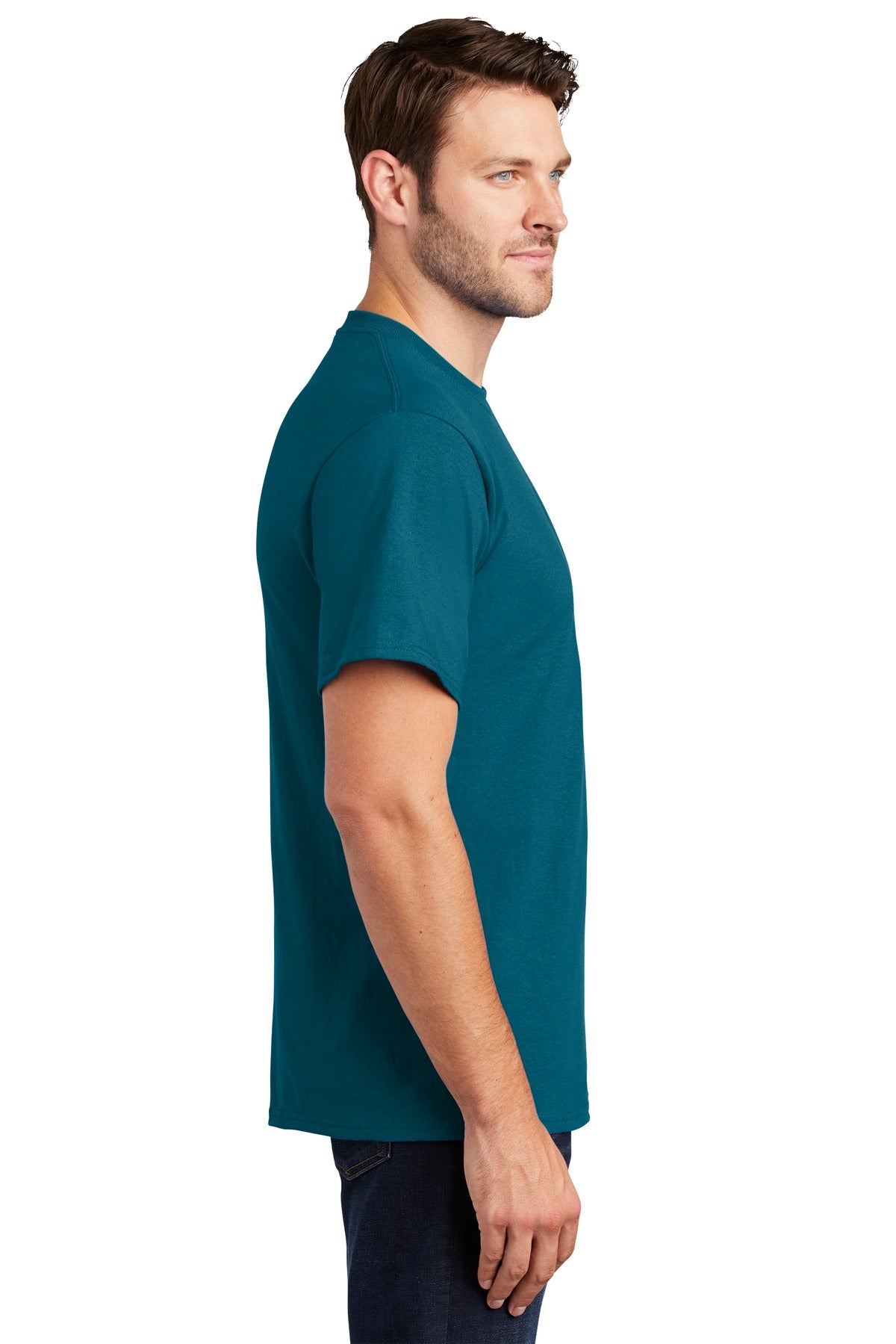 Teal Port & Company Tall Essential Tee. PC61T
