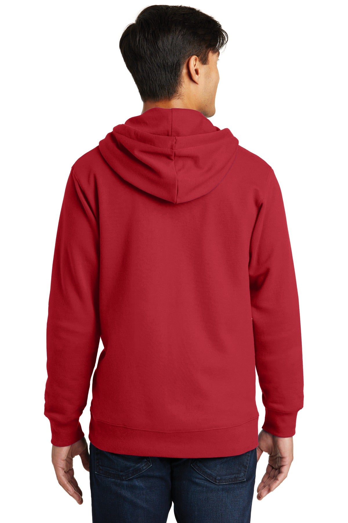 Team Cardinal Port & Company Fan Favorite Fleece Full-Zip Hooded Sweatshirt. PC850ZH