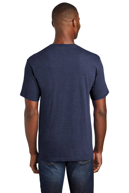 Team Navy Hthr Port & Company Fan Favorite Blend Tee. PC455