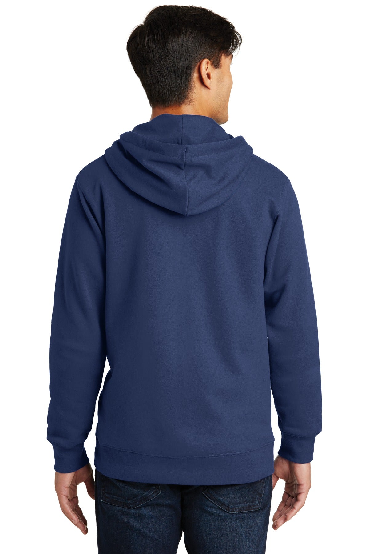 Team Navy Port & Company Fan Favorite Fleece Full-Zip Hooded Sweatshirt. PC850ZH