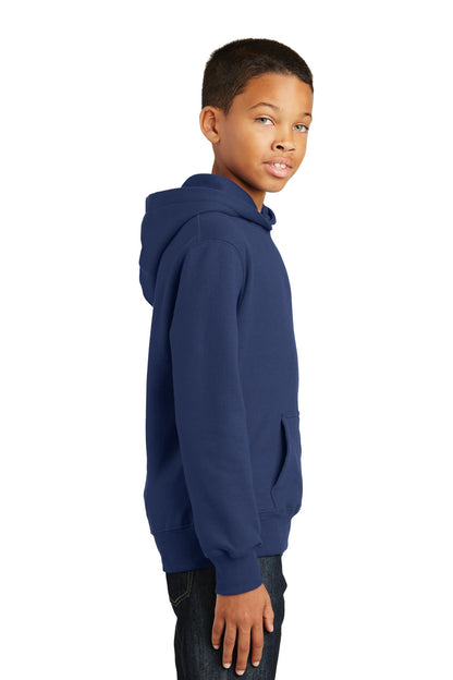 Team Navy Port & Company Youth Fan Favorite Fleece Pullover Hooded Sweatshirt. PC850YH