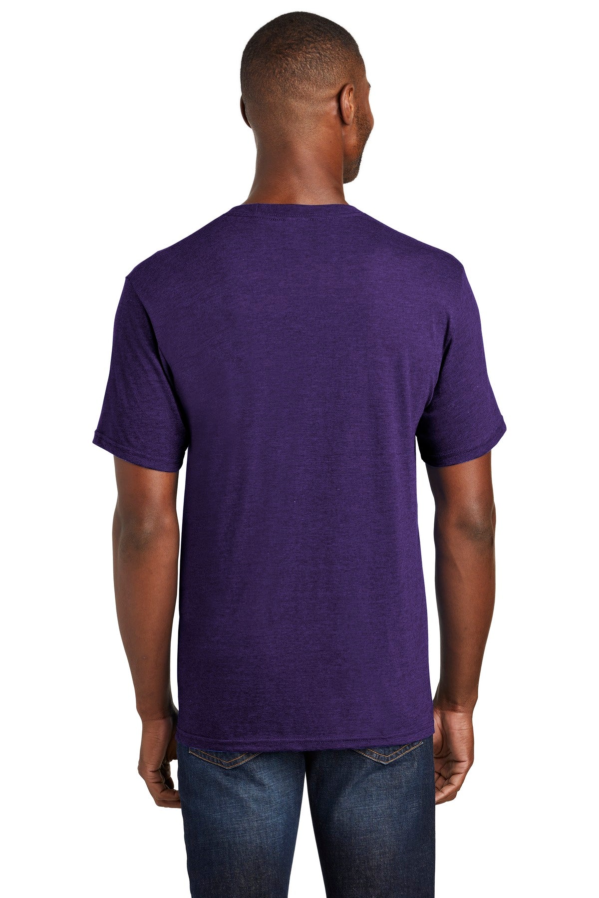 Team Purple He Port & Company Fan Favorite Blend Tee. PC455