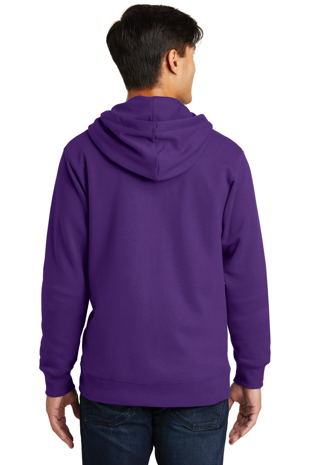 Team Purple Port & Company Fan Favorite Fleece Full-Zip Hooded Sweatshirt. PC850ZH