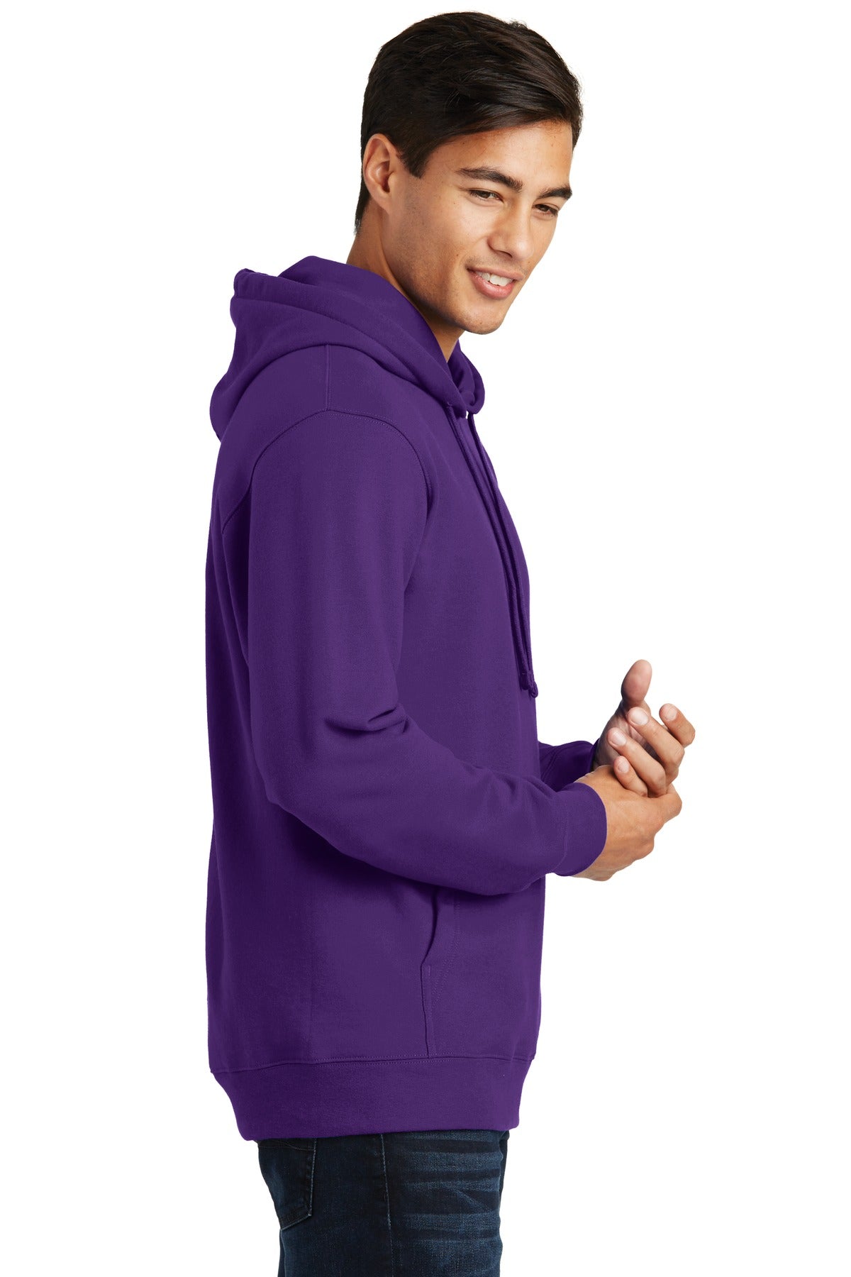 Team Purple Port & Company Fan Favorite Fleece Pullover Hooded Sweatshirt. PC850H