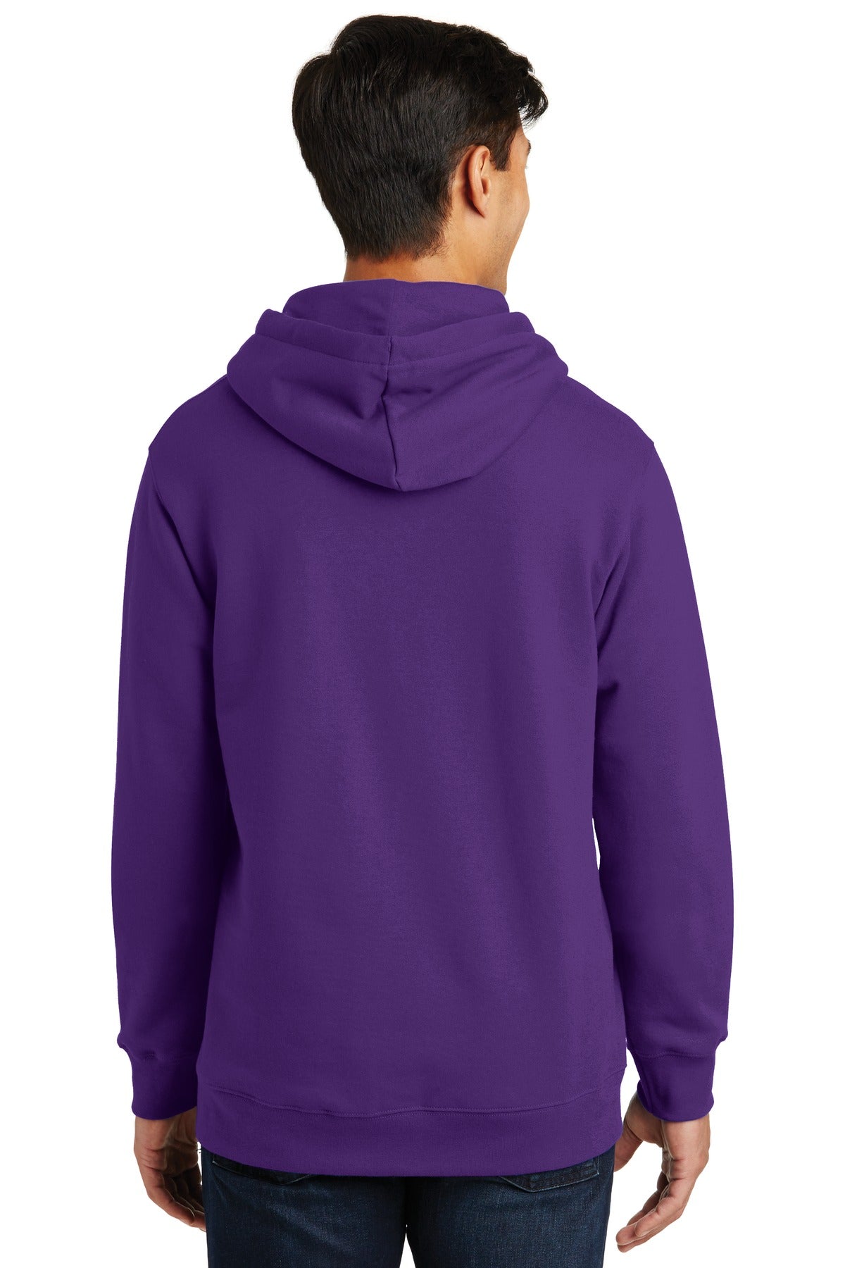 Team Purple Port & Company Fan Favorite Fleece Pullover Hooded Sweatshirt. PC850H