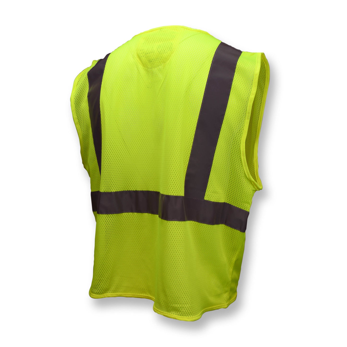 SV25 Economy Class 2 Self-Extinguishing Mesh Safety Vest with Zipper - Green - Size 2X