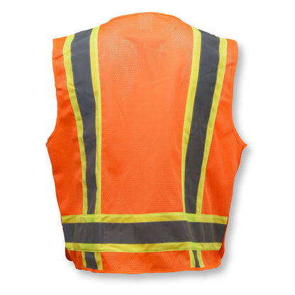 SV46 Surveyor Type R Class 2 Breakaway Two Tone Safety Vest - Green - Size 2X