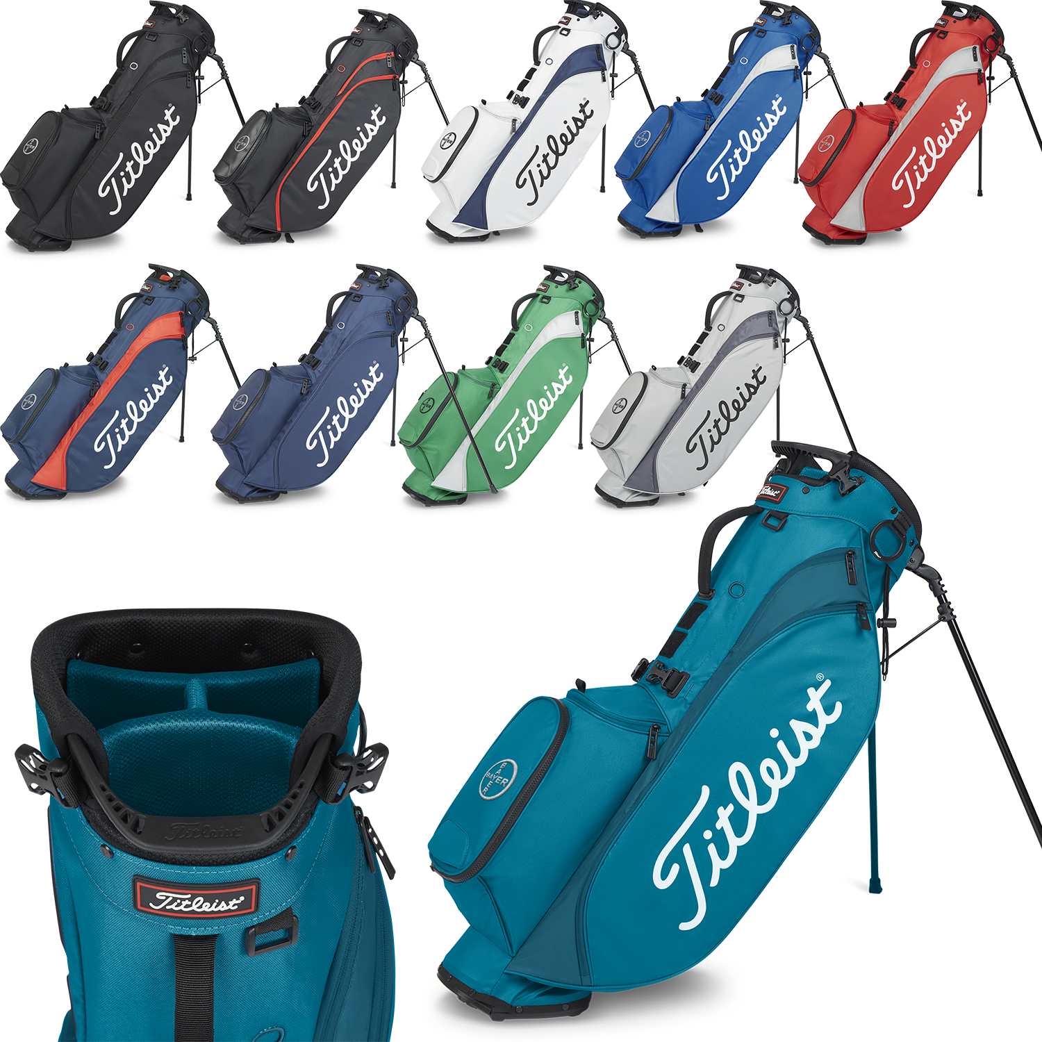 Black Titleist P4 Stand Bag