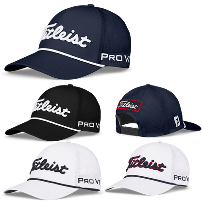 Black White Titleist Tour Rope Hat